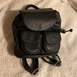 Black backpack purse